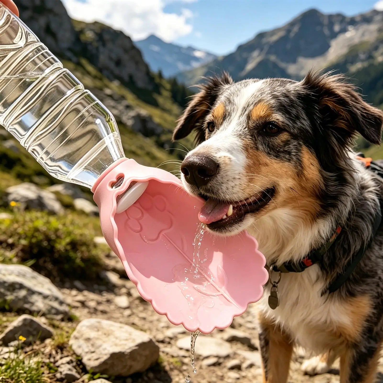 Borraccia Pieghevole da Viaggio per Cani e Gatti